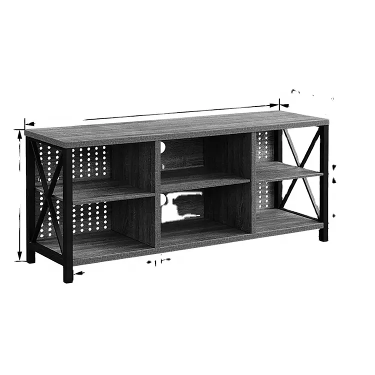 65 Inch TV Farmhouse Wood Entertainment Center TV Stand with Storage Shelves